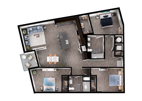 c2 floor plan at Windsor Interlock, Atlanta, Georgia