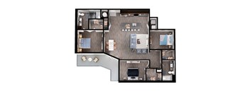 c3 floor plan at Windsor Interlock, GA, 30318