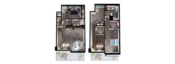T1 floor plan at Windsor Interlock, 2 Interlock Ave NW, GA