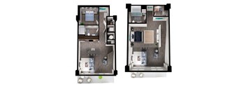 T2 Floor plan at Windsor Interlock, GA, 30318
