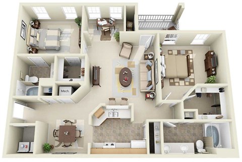 Floor plan Amsterdam  at Windsor Johns Creek, GA, 30022