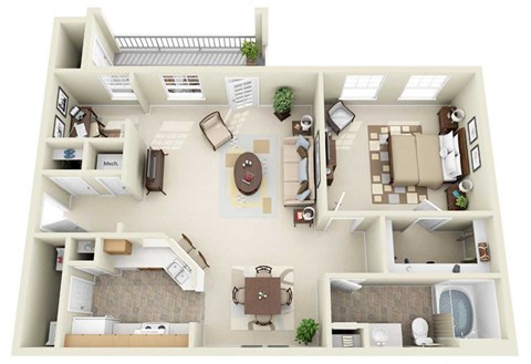 Floor plan Athens at Windsor Johns Creek, 11201 State Bridge Road, GA