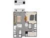 1 Bedroom A 1 Bath Floor Plan 1 Bedroom A 1 Bath Floor Plan at Windsor Mustang Park, Carrollton, TX