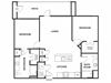 2 Bedroom 2 Bathroom Floor Plan 2 Bedroom 2 Bathroom Floor Plan at Windsor Ridge, Austin, TX, 78727