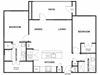 Two Bed Two Bath Floor Plan Two Bed Two Bath Floor Plan at Windsor Ridge, Austin