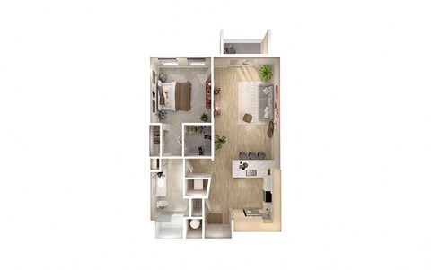 A4 floor plan at Windsor South Congress, TX, 78745
