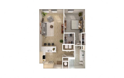 A7 floor plan at Windsor South Congress, Austin, TX
