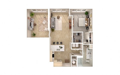 A9 floor plan at Windsor South Congress, TX, 78745