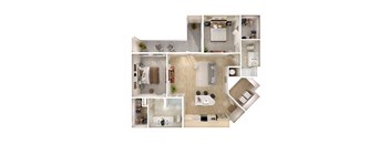 B4 floor plan at Windsor South Congress, Austin, TX