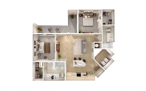 B4 floor plan at Windsor South Congress, Austin, TX