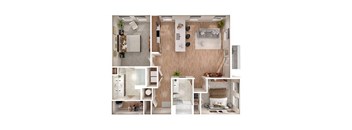 B5 floor plan at Windsor South Congress, Austin, Texas