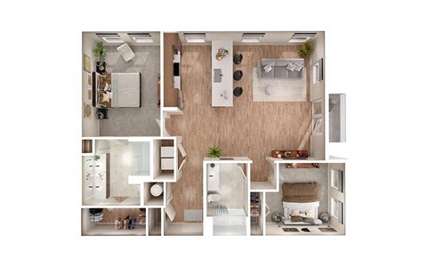 B5 floor plan at Windsor South Congress, Austin, Texas