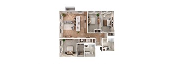 C1A floor plan at Windsor South Congress, 8103 S. Congress Avenue, Austin