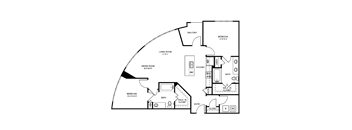 A black and white image of a house floor plan.