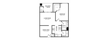 A1 Floorplan at Windsor at Main Place, Orange, CA
