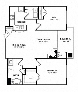 A3 Floorplan at Windsor at Main Place, Orange, CA