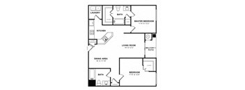 B1 Floorplan at Windsor at Main Place, Orange, CA