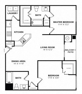 B1 Floorplan at Windsor at Main Place, Orange, CA