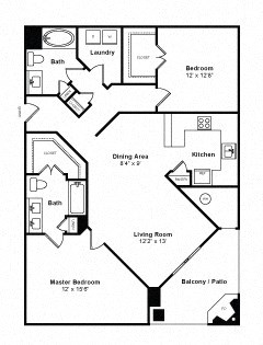 B2 Floorplan at Windsor at Main Place, Orange, CA