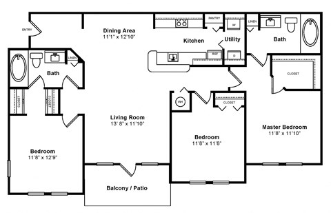Floorplan at Windsor at Miramar, 3701 Southwest 160th Avenue, 33027