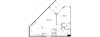 A black and white image of a house floor plan.