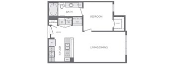 A1 Floorplan at Windsor at West University, 2630 Bissonnet Street, Houston, 77005