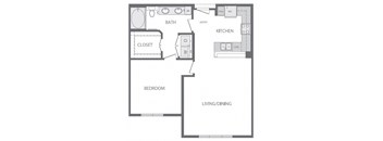 A3 Floorplan at Windsor at West University, 2630 Bissonnet Street, Houston, 77005