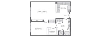 A5 Floorplan at Windsor at West University, 2630 Bissonnet Street, Houston, 77005