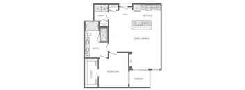 A6 Floorplan at Windsor at West University, 2630 Bissonnet Street, Houston, 77005