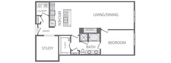 A8 Floorplan at Windsor at West University, 2630 Bissonnet Street, Houston, 77005