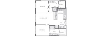 B1 Floorplan at Windsor at West University, 2630 Bissonnet Street, Houston, 77005