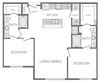 B3 Floorplan at Windsor at West University, 2630 Bissonnet Street, Houston, 77005