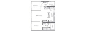 B4 Floorplan at Windsor at West University, 2630 Bissonnet Street, Houston, 77005