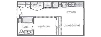 S1 Floorplan at Windsor at West University, 2630 Bissonnet Street, Houston, 77005