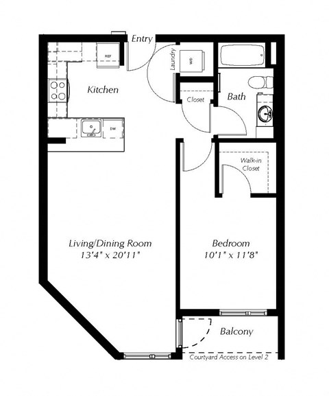 A black and white image of a floor plan for a home.
