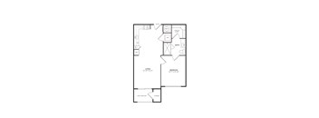 A1 floor plan at Windsor Burnet, Austin, TX