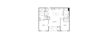 B1 floor plan at Windsor Burnet, Austin, TX