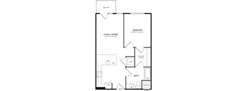 A black and white image of a floor plan for a home.