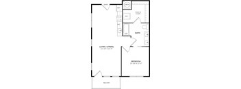 A black and white image of a floor plan for a home.