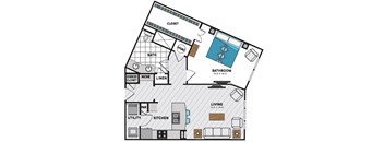 A10 Floor Plan at Windsor Chastain, Atlanta, GA