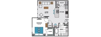 A1 Floor Plan at Windsor Chastain, Atlanta, GA