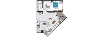 A3 Floor Plan at Windsor Chastain, Atlanta, GA