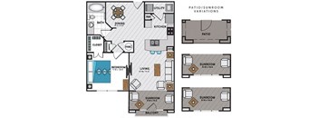 A4 Floor Plan at Windsor Chastain, Atlanta, GA
