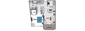 A5 Floor Plan at Windsor Chastain, Atlanta, GA