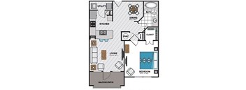 A7 Floor Plan at Windsor Chastain, Atlanta, GA
