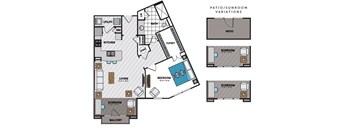 A8 Floor Plan at Windsor Chastain, Atlanta, GA