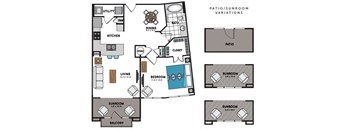 A9 Floor Plan at Windsor Chastain, Atlanta, GA