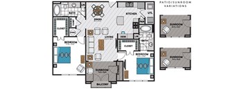 B2-ALT Floor Plan at Windsor Chastain, Atlanta, GA