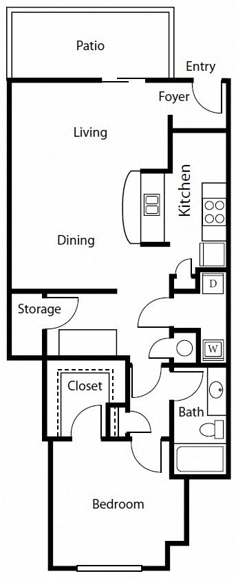 A1 Floor Plan at Windsor Coral Springs, Florida, 33067
