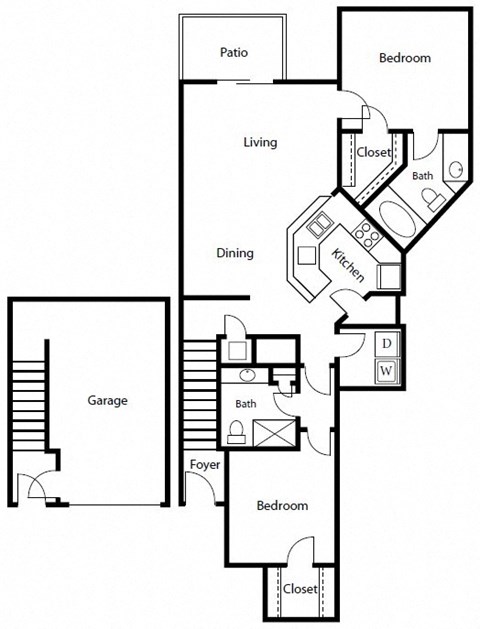 B1 Floor Plan at Windsor Coral Springs, Coral Springs